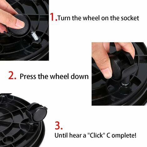Rollable Flower Pot Stand, Rollable Plant Stand, Plant Stand With Universal Wheel For Indoor And Outdoor Plants, Load Capacity 60kg, Black 3 Rollable Flower Pot Stand, Rollable Plant Stand, Plant Stand With Universal Wheel For Indoor And Outdoor Plants, Load Capacity 60kg, Black - Image 3