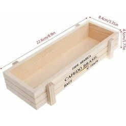 Alternative view of Outdoor Wooden Flower Pot, Rectangular Flower Box Balcony Outdoor Planters, Indoor & Outdoor Plant Pot(1PCS White)