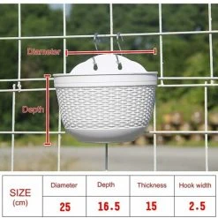 Self-Watering Hanging Planter Pot With Water Reservoir For Wall Or Garden Decoration 25 X 16.5 X 15 Cm,Brown -Dwarf Discovery shop 87621372 3