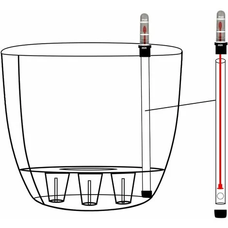 GDRHVFD White Self-Irrigation Flower Box 15.5 13cm Plastic Round Set Of 4, Pot With Water Reserve And Water Level Indicator Pot With Watering System 4 GDRHVFD White Self-Irrigation Flower Box 15.5 13cm Plastic Round Set Of 4, Pot With Water Reserve And Water Level Indicator Pot With Watering System - Image 4