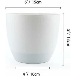 GDRHVFD White Self-Irrigation Flower Box 15.5 13cm Plastic Round Set Of 4, Pot With Water Reserve And Water Level Indicator Pot With Watering System 9 GDRHVFD White Self-Irrigation Flower Box 15.5 13cm Plastic Round Set Of 4, Pot With Water Reserve And Water Level Indicator Pot With Watering System -Dwarf Discovery shop 88104281 5