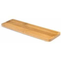 Plant Saucer, Mini Rectangle Bamboo Tray, Drainage Pot Saucer, Wooden Tray, Succulent Planter Tray Bonsai Flower Tray, 26.5x7.3x1cm - MODOU