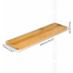 Plant Saucer, Mini Rectangle Bamboo Tray, Drainage Pot Saucer, Wooden Tray, Succulent Planter Tray Bonsai Flower Tray, 26.5x7.3x1cm - MODOU -Dwarf Discovery shop 89804109 4