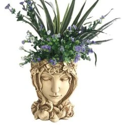 Goddess Head Design Succulent Plant Pot, Lady Face Flower Pot, Suitable For Office/home -yellow -Dwarf Discovery shop 89805100 5