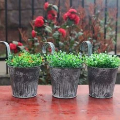 Unloading Hook Simulation Pots Flower Pot Garden Hanging Balcony Plant Metal Iron Potted Planter For Home Office Desktop Decor 9 Unloading Hook Simulation Pots Flower Pot Garden Hanging Balcony Plant Metal Iron Potted Planter For Home Office Desktop Decor -Dwarf Discovery shop 93941333 5