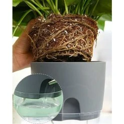 Window Sill Herb Pot Kitchen Set 5 Herbs Set For Kitchen, 15.3/10.5/8.2cm, For Fresh Kitchen Herbs, Gray -Dwarf Discovery shop 94518224 4