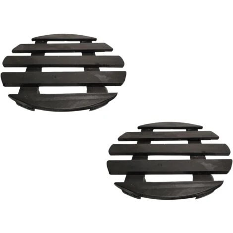 Pack Of 2 28cm Black Round Garden Plant Pot Flower Trolley Stand On Wheels 1 Pack Of 2 28cm Black Round Garden Plant Pot Flower Trolley Stand On Wheels