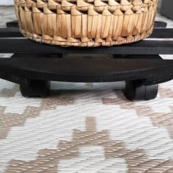 35cm Black Round Garden Plant Pot Flower Trolley Stand On Wheels 8 35cm Black Round Garden Plant Pot Flower Trolley Stand On Wheels -Dwarf Discovery shop 94978089 4