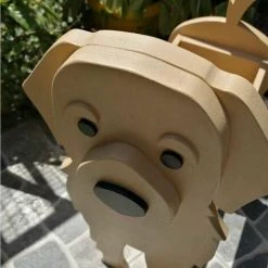 Cute Cartoon Animals Wooden Dog Shape Plant Pot Garden Decorated Golden Retriever Planter (Multicolor) -Dwarf Discovery shop 96000360 5