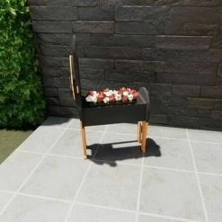 Cute Cartoon Animals Wooden Dog Shape Plant Pot Garden Decorated German Shepherd Planter (Multicolor) -Dwarf Discovery shop 96003639 5