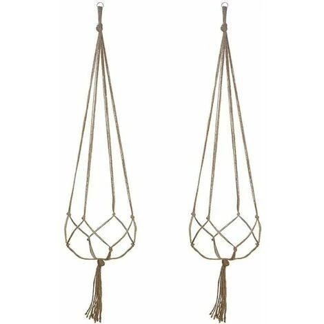Set Of 2 Plant Hangers For Flower Pot Planters Rope Hanger Macrame Plant Hanger Door Decoration For Indoor And Outdoor Hanging Decoration Balcony Home (90cm) 1 Set Of 2 Plant Hangers For Flower Pot Planters Rope Hanger Macrame Plant Hanger Door Decoration For Indoor And Outdoor Hanging Decoration Balcony Home (90cm)
