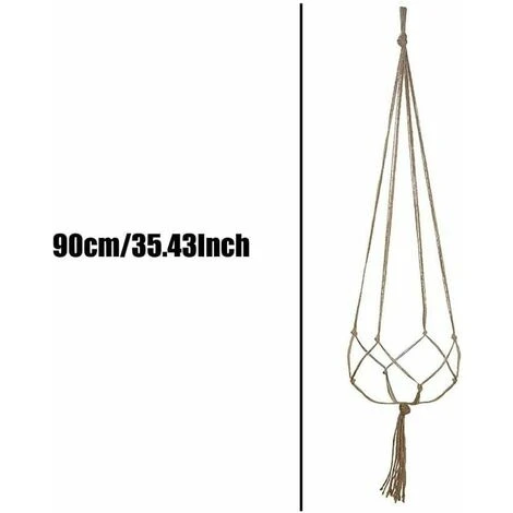 Set Of 2 Plant Hangers For Flower Pot Planters Rope Hanger Macrame Plant Hanger Door Decoration For Indoor And Outdoor Hanging Decoration Balcony Home (90cm) 2 Set Of 2 Plant Hangers For Flower Pot Planters Rope Hanger Macrame Plant Hanger Door Decoration For Indoor And Outdoor Hanging Decoration Balcony Home (90cm) - Image 2