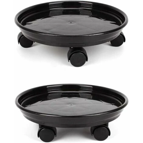 Set Of 2 Plant Caddy,Round Flower Pot Potted Plant Stand On Wheels,Heavy Duty Rack On Wheels Dolly Trolley Saucer Tray Pallet With Universal Casters For Indoor Or Outdoor 1 Set Of 2 Plant Caddy,Round Flower Pot Potted Plant Stand On Wheels,Heavy Duty Rack On Wheels Dolly Trolley Saucer Tray Pallet With Universal Casters For Indoor Or Outdoor